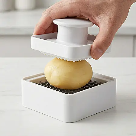 Feliator Cartofi Pai Perfect Fries – Lame din Oțel Inoxidabil, Carcasă din Plastic Dur, Design Compact și Ergonomic, Ideal pentru Cartofi, Legume și Fructe [1]
