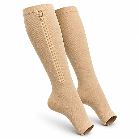 ZipSox – Șosete Compresive cu Fermoar pentru Picioare Umflate, Obosite și Dureri de Glezne [1]