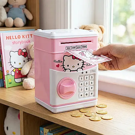 Pusculiță educațională Hello Kitty – ATM și seif cu PIN [2]