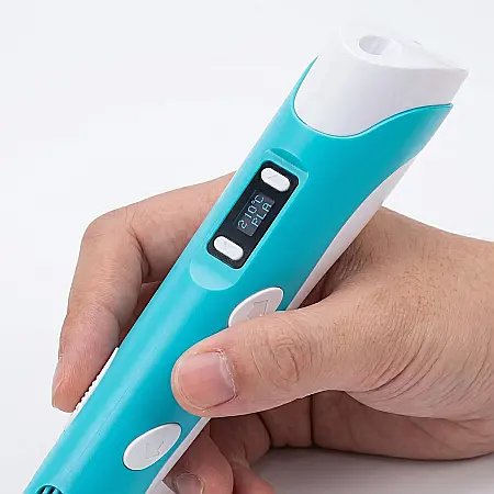 Creion 3D Pen V2 cu 3 Rezerve – Design Ergonomic, Display Temperatură, Compatibil ABS și PLA, Distracție Creativă pentru Copii și Adulți [1]