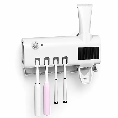 Sterilizator UV pentru Periuțe de Dinți, Suport 4 Periuțe, Dozator Pastă și Încărcare USB [1]