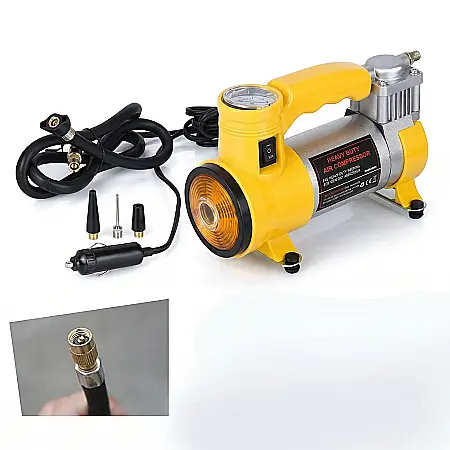 Compresor Auto Profesional Cyclone – 12V, Debit 35 L/min, Presiune Maximă 150 PSI, Manometru Incorporat, Carcasă Metalică Robustă, Ideal pentru SUV, 4x4 și Microbuze [1]