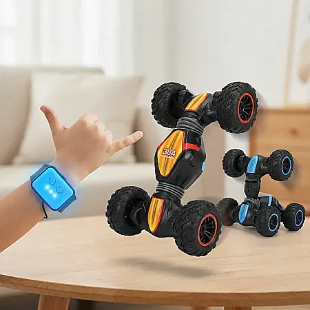 Mașinuță de Cascadorii Controlată prin Gesturi – Rulare pe Pereți și Tavane, Telecomandă și Ceas, Drift 360°, Multidirecțională, Lumini Funcționale, Cadou Ideal Copii 7+ ani [3]