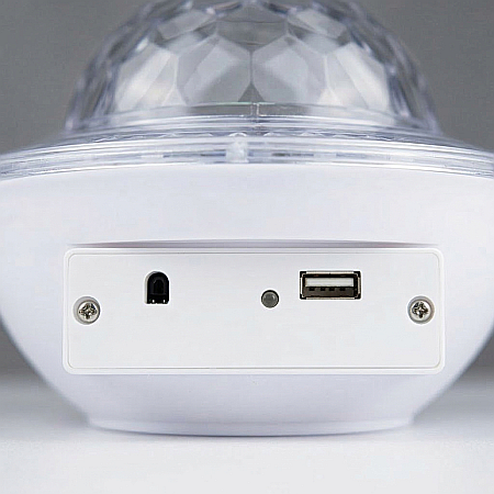 Glob Disco cu LED RGB Bluetooth și MP3 Player – Proiector Lumini UFO Crystal Magic Ball, Difuzoare Integrate, Telecomandă și Slot USB, Efecte Sincronizate cu Muzica [1]
