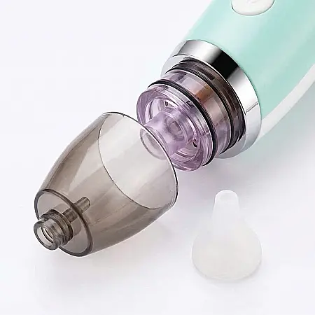 Aspirator Nazal Electric pentru Bebeluși – 5 Trepte de Viteză, Portabil, Reîncărcabil USB, Silențios și Sigur, Cu 2 Adaptoare din Silicon, Curățare Ușoară, Potrivit pentru Nou-Născuți și Copii 0–10 An [1]