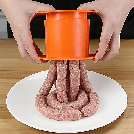 Dispozitiv pentru Preparat Mici și Cârnați – Presă Manuală pentru 7 Mici Simultan, Design Ergonomic, Ideal pentru Carne Tocată Proaspătă și Grătar Acasă [1]