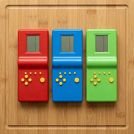 Joc Tetris Clasic Brick Game – Consolă Portabilă cu Baterii, Multiple Jocuri și Niveluri de Dificultate, Butoane de Control Complet, Material Plastic Durabil [2]