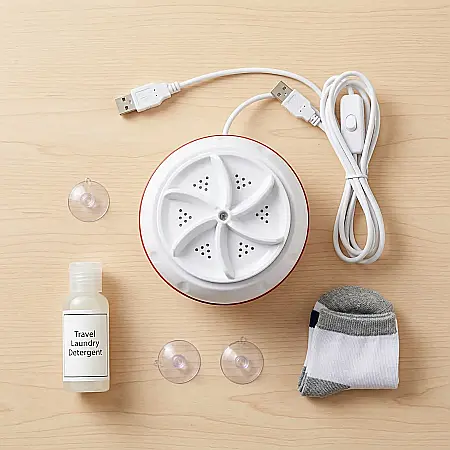 Mini Mașină de Spălat Portabilă USB – Design Compact și Silențios, Turbină Rotativă, Ideală pentru Rufe Ușoare, Călătorii, Studenți și Spații Mici [1]