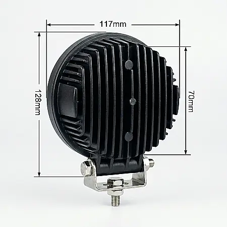 Proiector Auto Offroad Rotund BricoMall BM-42W-OFF – 42W, 14 LED-uri, 3080 Lumeni, IP67, Spot Beam 30°, Compatibil 10–30V, Ideal pentru SUV, ATV și Utilaje [1]