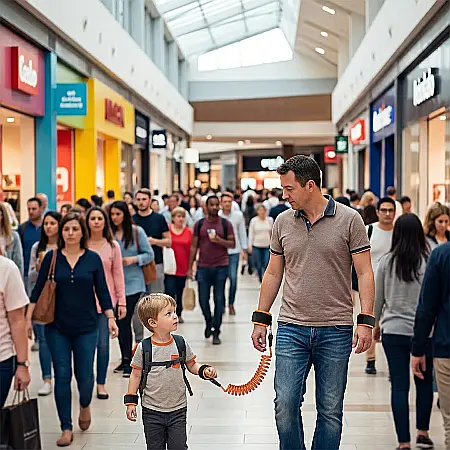 Brățară de Siguranță pentru Copii Anti-Pierdere – Lungime Reglabilă 40-150 cm, Fixare Velcro, Material Moale și Rezistent, Ideală pentru Spații Aglomerate [1]