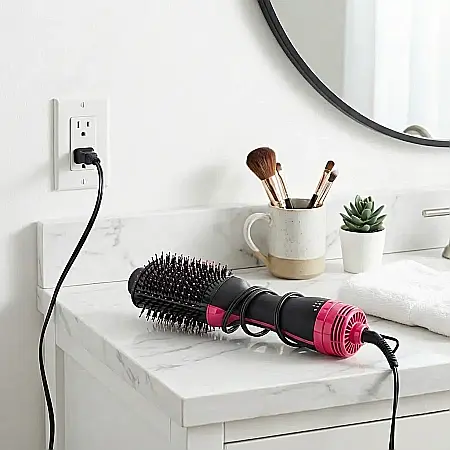 Perie Uscător Electric PerfectHair – 3 Setări Reglabile, Uscare și Coafare Simultană, Tehnologie cu Ioni Anti-Statici, Volum și Strălucire: Coafură de Salon la Tine Acasă, Rapid și Fără Electrizare [3]