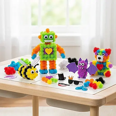 Set de Creație tip Bunchems 400 piese – 36 Accesorii Speciale, Construcție 3D Fără Lipici, Dezvoltare Cognitivă și Curățenie Magică: Universul Creativității Nelimitate și al Distracției Educative pent [3]