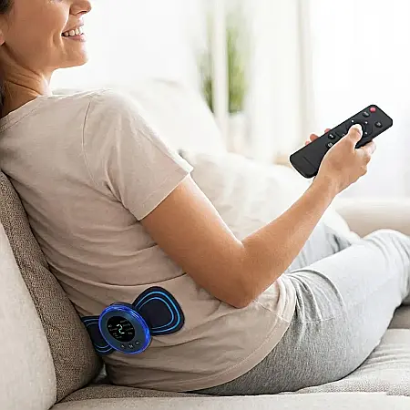 Mini Aparat de Masaj Electric Portabil – Electrostimulator pentru Relaxare și Tonifiere: Ameliorarea Durerilor de Gât, Spate și Genunchi, 8 Moduri de Masaj și Baterie Reîncărcabilă USB [3]