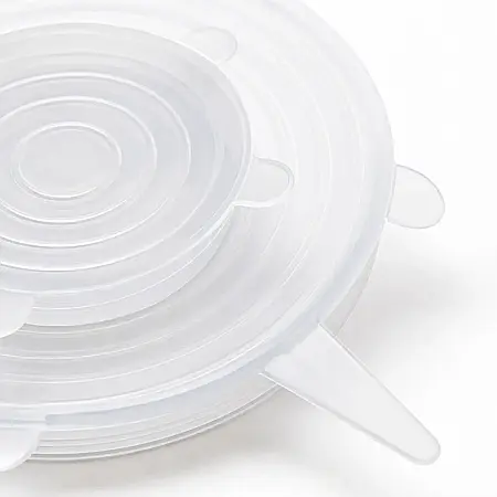 Set 6 Capace Reutilizabile din Silicon Alimentar, Extensibile, pentru Borcane, Boluri și Recipiente [3]