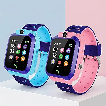 Gadgeturi - Ceas Smartwatch pentru Copii Techstar® SW70-Q12 – SOS, Apel Vocal Bidirecțional, Cameră Foto și Pedometru: Siguranță, Conectivitate și Protecție pentru Cei Mici