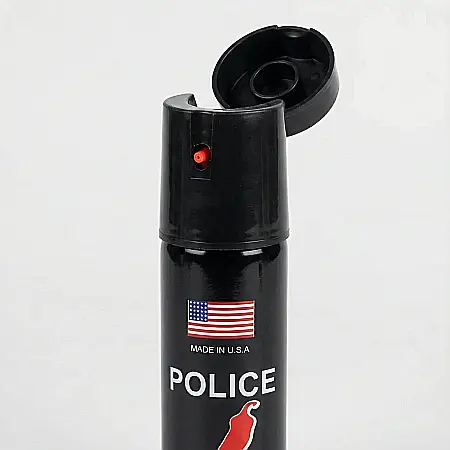 Spray Paralizant Police MRG M867 – 60 ml, Jet Puternic 2–3 m, Omologat și Legal, Carcasă Metalică Neagră: Protecție Instantanee și Autoapărare Profesională [1]