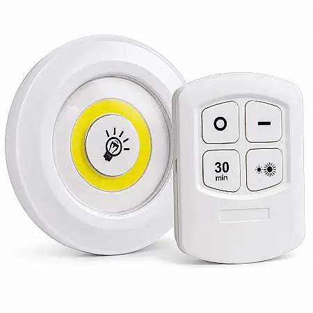 Set 3 Lămpi LED Portabile COB cu Telecomandă, 3W, pentru Dulapuri, Holuri, Garaje și Camping [3]