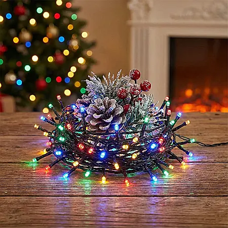 Pachet 2x Instalație de Crăciun Liniară Model 6027 – Total 200 m, 2000 LED-uri Alb Cald, Funcție Flash, Cablu Alb și Protecție la Apă: Magia Sărbătorilor la Scară Monumentală [3]