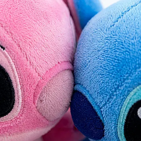Set 2 Jucării de Plus Lilo și Stitch, 20 cm, Plușuri Moi Albastru și Roz pentru Copii [2]