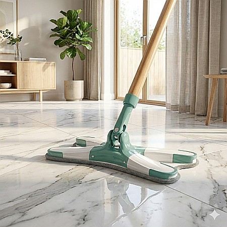 Casă & Grădină - Laveta din Microfibră cu Mâner Reglabil și Cap Pivotant 360° – Curățare Eficientă, Ultra Absorbantă, Ideală pentru Suprafețe Mari și Zone Dificil de Atins