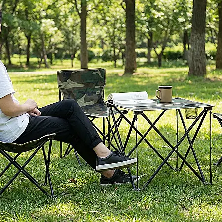 Set Camping Pliabil – Masă și 2 Scaune: Confort, Stabilitate și Portabilitate pentru Aventurile tale Outdoor [2]