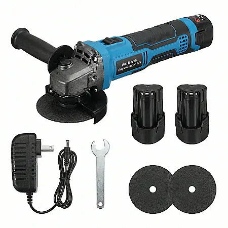 Mini Polizor Unghiular Flex Electric 12V – Motor Fără Perii, 15000 rpm, 2 Acumulatori, 4 Discuri 76mm, Tăiere și Șlefuire [3]