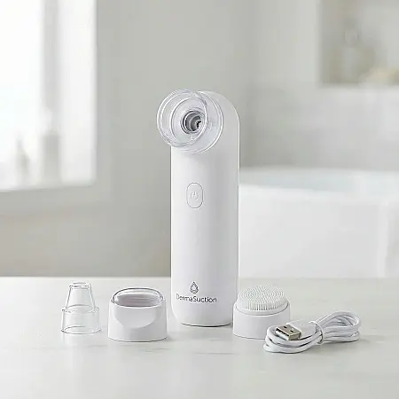 Aspirator Facial Derma Suction – 4 Capete de Curățare, Accesoriu Sonic Peeling și 2 Trepte de Aspirație: Ten Perfect, Fără Puncte Negre și Sebum [2]