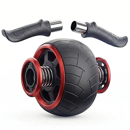 Roată pentru Abdomene Power Stretch Wheel, cu Sistem de Retractare, Mânere Ergonomice și Roată Anti-Alunecare [3]