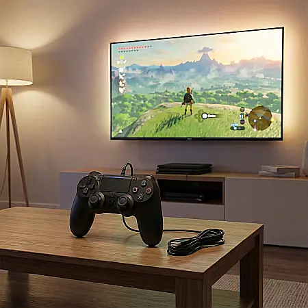 Controller PS4 Nygacn – Negru, Cablu USB 1,8 m, Compatibil PS4 / Slim / Pro, Funcție Dublă Vibrație [3]