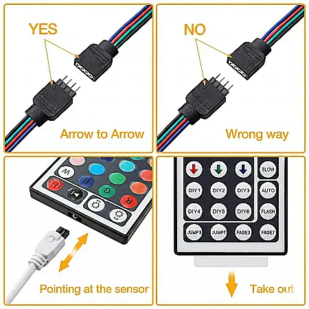 Banda LED RGB 5m 5050 cu Telecomandă – Lumini Ambientale Personalizabile, Reglabile, Consum Redus de Energie și Instalare Autoadezivă: Atmosferă Magică și Design Modern pentru Casă, Birou sau Petrecer [2]