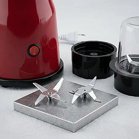 Blender Electric Compact 300W - 2 Viteze, Lame Inox, Piese Detașabile, Siguranță și Anti-Picurare, Ușor de Curățat, Ideal pentru Smoothie și Sucuri [3]