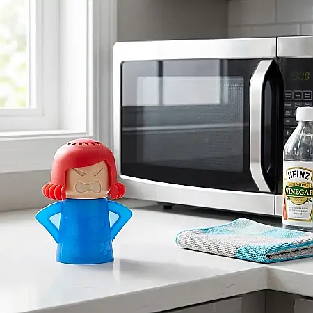 Curățător pentru Cuptor cu Microunde Angry Mama – Dispozitiv cu Abur pentru Îndepărtarea Grăsimii și Mirosurilor, Curățare Naturală Fără Chimicale, Design Amuzant și Reutilizabil: Soluția Rapidă pentr [3]