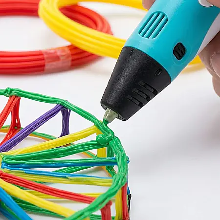 Creion 3D Pen V2 cu 3 Rezerve – Design Ergonomic, Display Temperatură, Compatibil ABS și PLA, Distracție Creativă pentru Copii și Adulți [3]