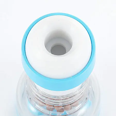 Dispozitiv de Economisire a Apei pentru Robinet – Rotativ 360°, Filtru cu Bile Minerale de Purificare, Elice de Presiune, Montaj Universal, Transparent/Albastru [3]
