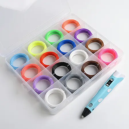 Filament Rezerve Creion 3D PLA 1,75 mm – 10 Metri, 3 Culori Aleatorii, Durabil și Compatibil cu Majoritatea Stilourilor 3D [3]