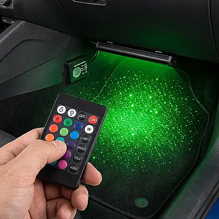 Lumini Ambientale Portabile 2in1 Roartoy – Detasabile, Control prin Telecomandă, Acumulator Reîncărcabil USB, 7 Culori RGB și Design Negru Minimalist: Atmosferă Magică și Iluminat Decorativ Inteligent [3]