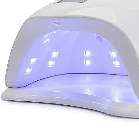Lampa Profesională Unghii False UV/LED SUN 48W – Double Light Hybrid, 36 LED-uri, Display Digital, Temporizator, Bază Detașabilă, Ideală pentru Manichiură și Pedichiură, Alb [3]