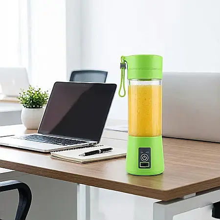 Blender Portabil USB 380ml – Smoothie Fresh, Baterie 2000mAh, Motor Puternic 15.000 RPM, Lamă Inox și Capac cu Filtru: Sănătate, Prospețime și Energie în Doar Câteva Secunde, Oriunde te-ai afla [3]