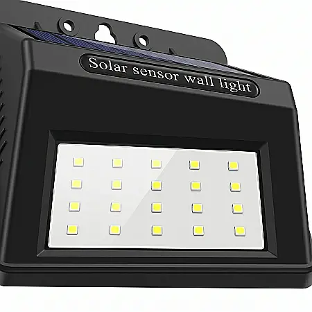 Lampă Solară de Exterior fără Senzor de Mișcare – 20 LED, Montaj pe Perete, Baterie Litiu 3,7V, Funcționare Automată la Întuneric, Fără Cablu, Rezistentă la Intemperii [3]