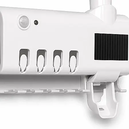 Sterilizator UV pentru Periuțe de Dinți, Suport 4 Periuțe, Dozator Pastă și Încărcare USB [3]