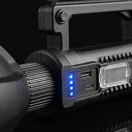 Lanternă LED Reîncărcabilă cu Powerbank – 4000 Lumen, 40W, 4 Moduri Iluminare, Trepied Inclus, Autonomie Mare, Rezistentă la Umezeală, 500-600 m [3]