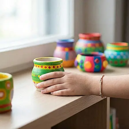 Roata Olarului – Set Olărit Educațional pentru Copii, Jucărie Creativă și Interactivă, Stimulează Imaginația și Abilitățile Manuale, Include Lut și Accesorii Pictură [3]