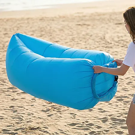 Saltea Gonflabilă LazyBag 240x70 cm – Confortabilă, Rezistentă la Apă, Ușor de Umflat și Transportat, Ideală pentru Plajă, Piscină sau Relaxare în Aer Liber, Include Rucsac Transport [3]