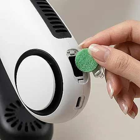 Ventilator Portabil pentru Gât – Baterie 4000 mAh, 3 Viteze, 360° Reglabil, USB, Silențios, Ușor și Confortabil, Hands-Free, Alb [3]