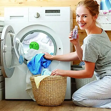 Bila Ecologică pentru Spălat Fără Detergent – Pastilă Activă cu Ceramice Patentate, Ioni Negativi și Raze Infraroșii, Elimină Clorul, Protejează Hainele și Pielea Sensibilă, Pentru Spălare Manuală și  [3]