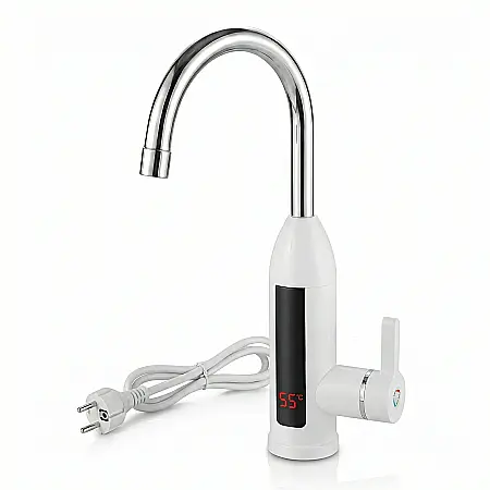 Robinet Electric Instant pentru Chiuvetă – Încălzire Rapidă a Apei, Afișaj LCD Temperatură, Montaj Simplu, Design Modern, 220V [3]
