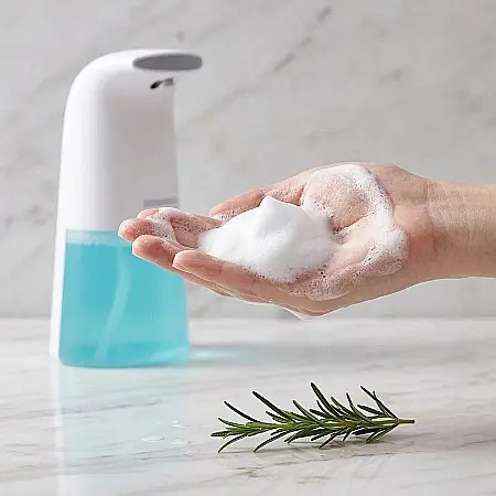 Dozator Săpun Lichid cu Senzor Inteligent și LED – Distribuitor Fără Contact, Capacitate 250 ml, Debit Reglabil, Material ABS, Ideal pentru Casă, Birou, Hotel și SPA [3]