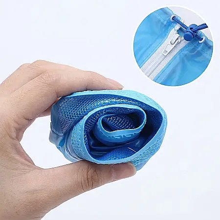 Set 2 Huse de Protecție pentru Încălțăminte – Impermeabile, Antiderapante, Reutilizabile, Mărimea L (30 cm), Albastru, Protecție împotriva Ploii, Noroiului și Zăpezii [3]