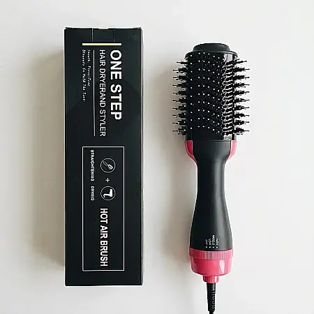 Perie Uscător Electric PerfectHair – 3 Setări Reglabile, Uscare și Coafare Simultană, Tehnologie cu Ioni Anti-Statici, Volum și Strălucire: Coafură de Salon la Tine Acasă, Rapid și Fără Electrizare [2]
