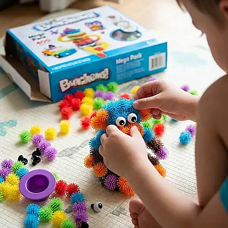 Set de Creație tip Bunchems 400 piese – 36 Accesorii Speciale, Construcție 3D Fără Lipici, Dezvoltare Cognitivă și Curățenie Magică: Universul Creativității Nelimitate și al Distracției Educative pent [2]